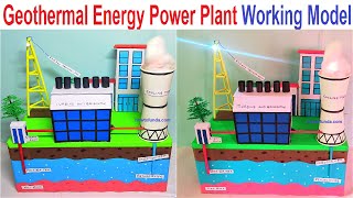 geothermal energy power plant working model science project for exhibition | howtofunda