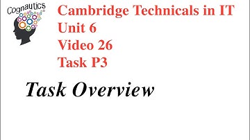 Cambridge Technicals Level 3 IT Unit 6 - Video 26 - P3 - Final Task Overview