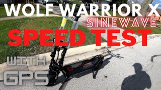 Kaabo Wolf Warrior X (sinewave) Speed Test with GPS (all gears)
