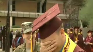 Soldier Returns in Time to Surprise Best Friend at ASU Graduation