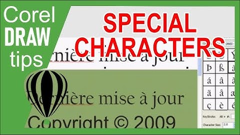 Inserting special characters in CorelDraw