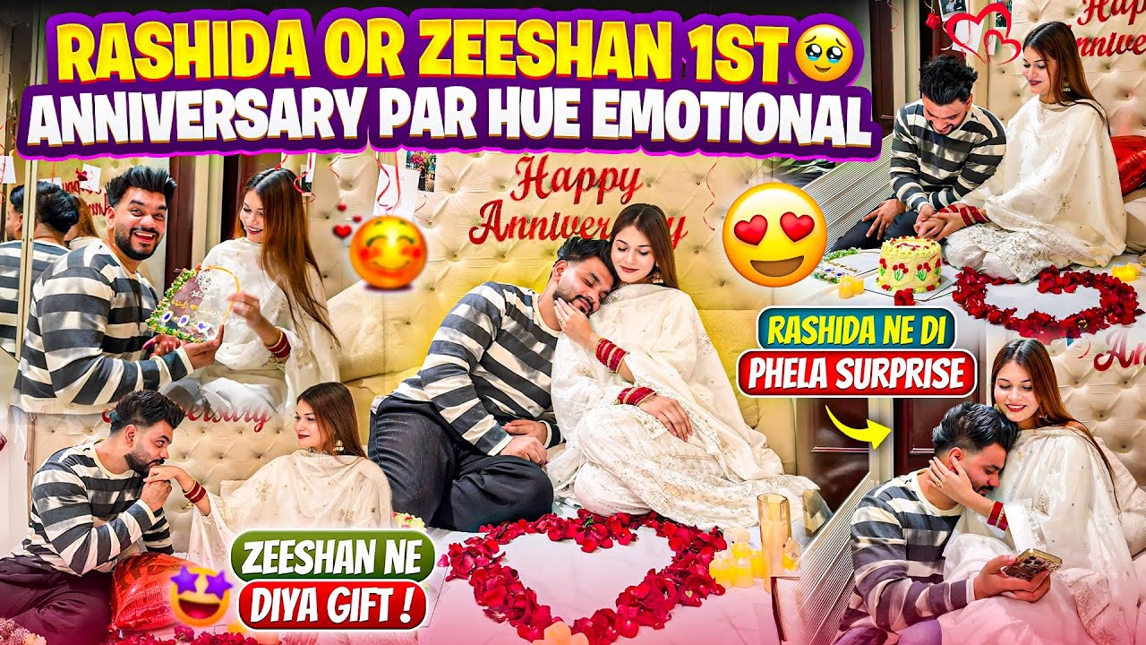 Rashida Or Zeeshan 1st Anniversary Pe Hue Emotional | Surprise Gift Mila | Fokats | Abresh & Zeeshan