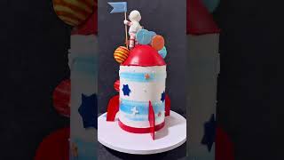 Rocket Ship Cake #youtubeshorts #cake #cakeseries #birthday #cakedecorating #rocketship #custom