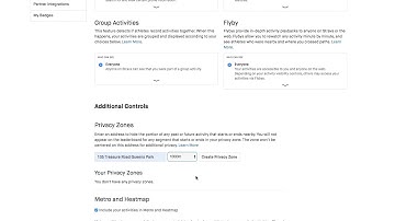 Strava Privacy Zones