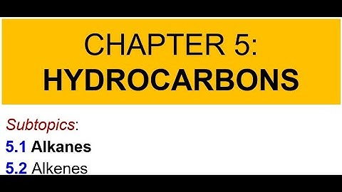 Matriculation Chemistry Lecture Subtopic 5.1 Semester 2 [Part 1]