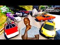 GTA 5 - Stealing Fast And Furious &#39;Roman Pearce&#39; All  Cars with Franklin! (Real Life Cars #146)