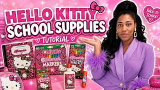 **DIY Hello Kitty School Supplies Tutorial 🎀 Cute Back-to-School Crafts!**