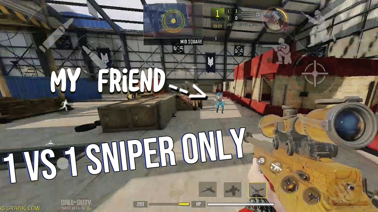 i invited my friend to 1 vs 1 sniper only - YouTube