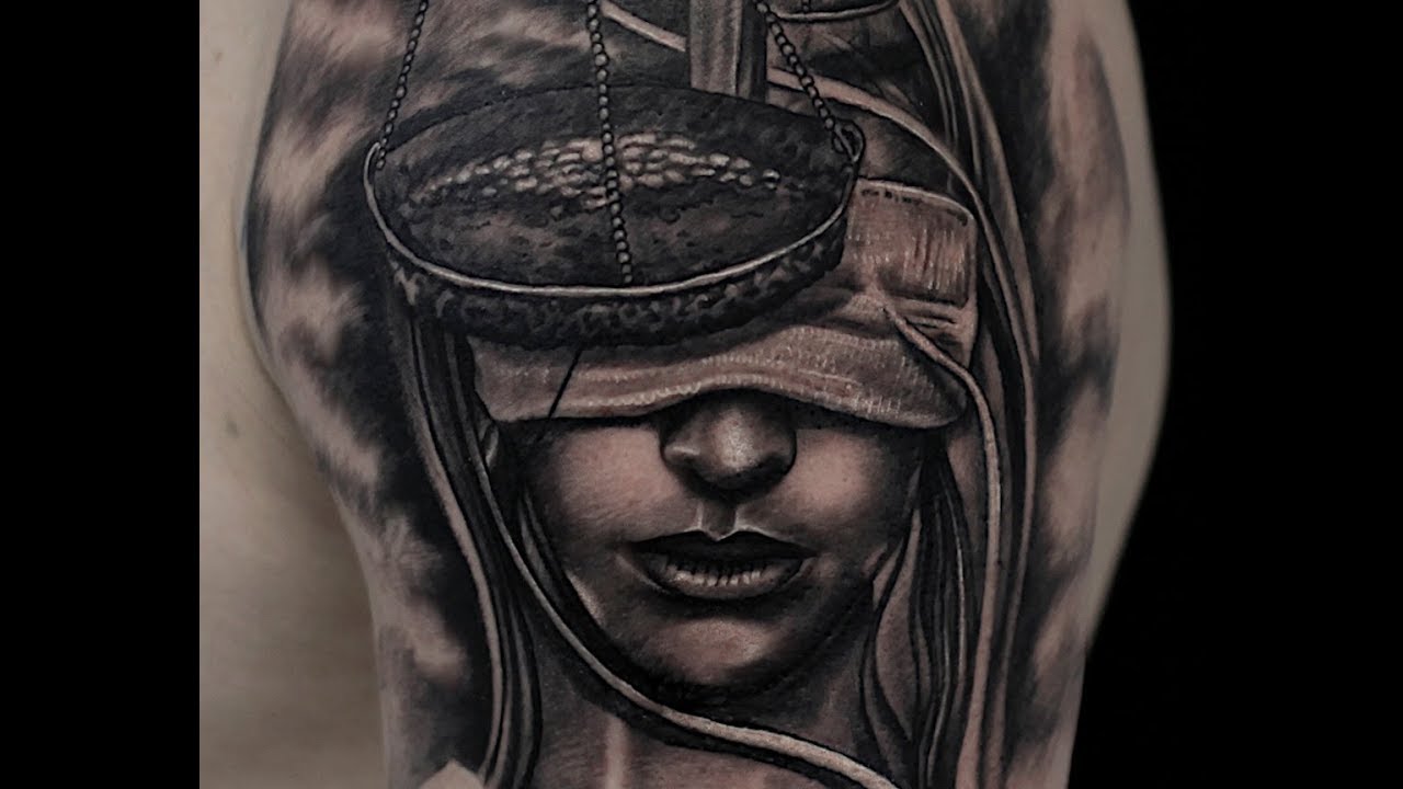 Mike DeVries  Tattoos  Realistic  Lady Justice Tattoo