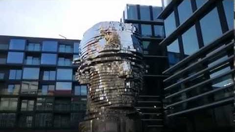 The Head of Franz Kafka by David Černý in Prague