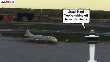 Pilot almost takes off from taxiway | Real ATC Audio | MSFS Recreation | Fly Pro