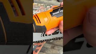 Sharpen your own chainsaw blades easily with the Sharp Pebble chainsaw sharpener!