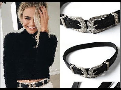 Moda mujer Vintage Boho Metal cuero doble hebilla cinturón cinturón accesorios Goth -