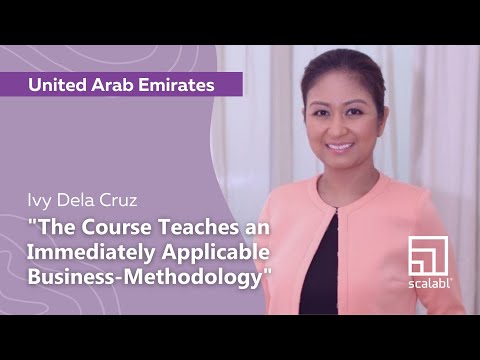 Ivy Dela Cruz: The Course Teaches an Immediately Applicable Business-Methodology | Dubai, UAE