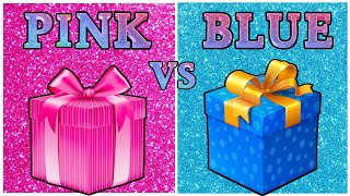Pink vs Blue choose your gift! 🎁 find out what inside your gift box😍💝💙