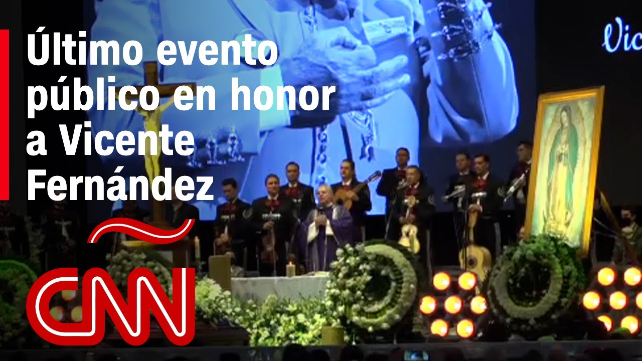 Inicia la misa de cuerpo presente de Vicente Fernández en la arena VFG en Jalisco