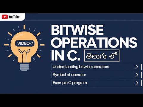 Bitwise Operators in C in Telugu | Binary Conversion Explained | C Programming Tutorial