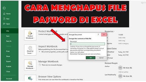 Cara menghapus password di file excel #tutorial