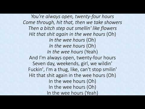 The Dream - Wee Hours ft. Jhene Aiko (lyrics)