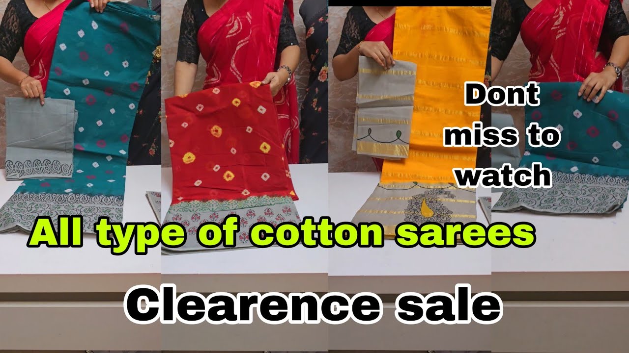 Clearence saleAll type of cotton sarees  onlineshopping  fancysareesonline  new  special low cost