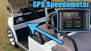 Golf Cart $40 Digital GPS Speedometer Gauge Cluster Install | Heads Up Display | Club Car DS Build screenshot 3