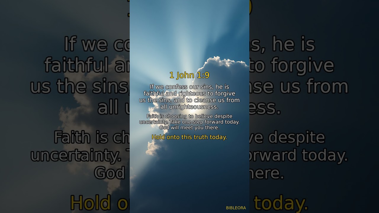 ✝️ POWERFUL SCRIPTURE: 1 John 1:9 #shorts