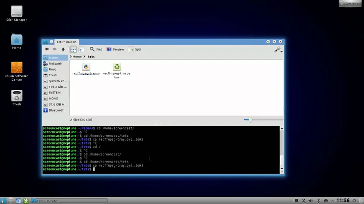 KDE Screencast: Terminal inside of Dolphin