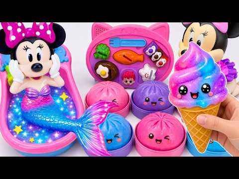 Minnie Mouse 2026 🎀 Set Unboxing Mermaid Bath & Galaxy Ice Cream Squishy Disney ASMR