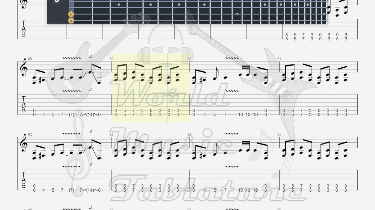 Foo Fighters Exhausted GUITAR 1 TAB YouTube