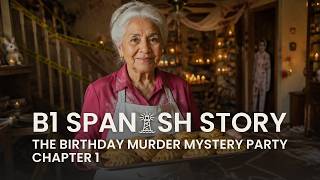 Learn Spanish Comprehensible Input B1 Comedy Story The Birthday Murder Mystery Party Chapter 1