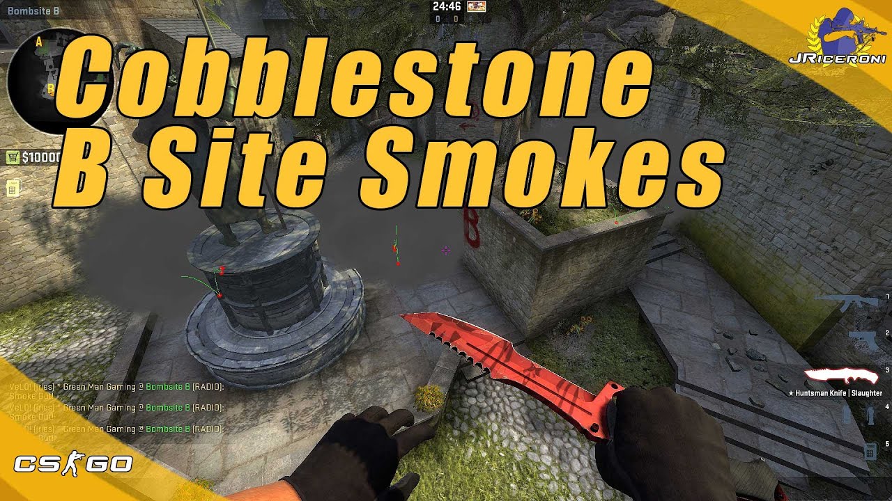CS:GO | Cobble B Site Smokes - YouTube