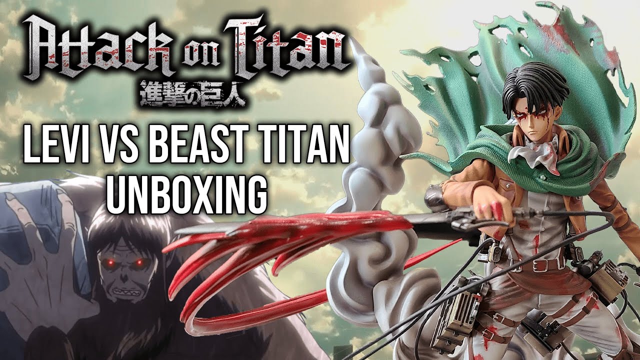 Captain Levi Vs. Beast Titan Statue Unboxing