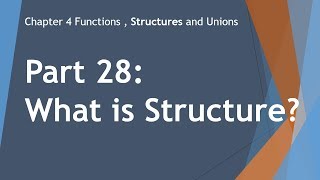 Part 28  What is Structure in C language? Explained with Example