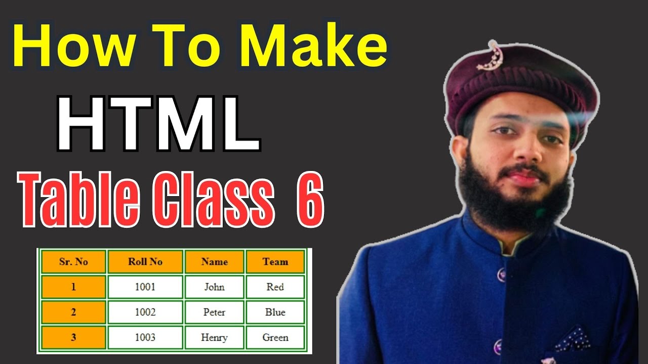 How To Make Table in HTML | Class 6 | Beginner Course | AZ TECH - YouTube