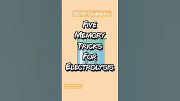 Five Memory Tricks for Electrolysis! #GCSE #Science #Chemistry #Electrolysis