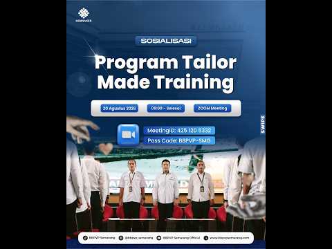 Live - Sosialisasi TMT (Tailor Made Training) ABT BBPVP Semarang