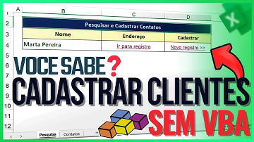 Como Fazer CADASTRO de CLIENTE sem VBA | Cadastro de Cliente no Excel