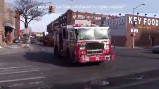 FDNY Fire trucks responding Brooklyn New York 2015 HD ©
