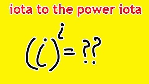 What is i^i  or iota to the power iota?