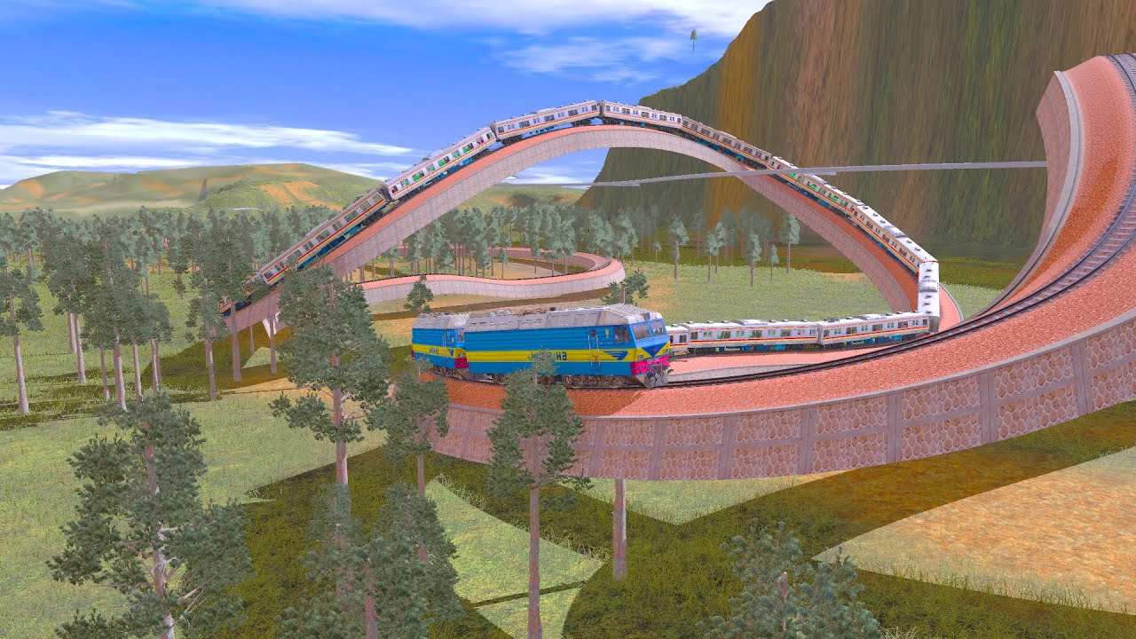 This Blue Train is Made For The Rail To Invite and Descend | Train Game ...
