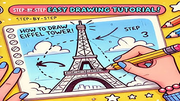 🗼 How to Draw the Eiffel Tower! | Step-by-Step Easy Drawing Tutorial for Kids & Beginners