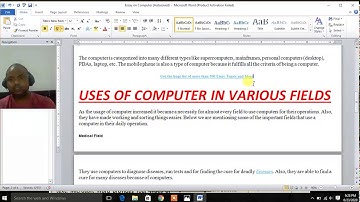 Computer  class 4 ch 4 vid 1
