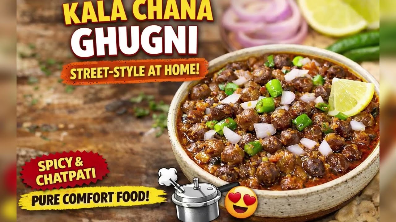 Kala Chana Ghugni 😍 | Bihari Street Food Style at Home