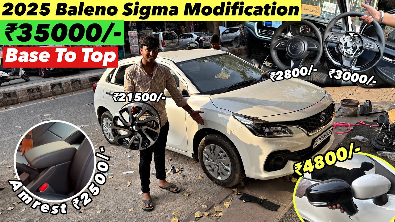 Maruti Baleno SIGMA Modified in ₹35000/- | 2025 baleno Base Model ...