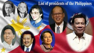List of presidents of the Philippines