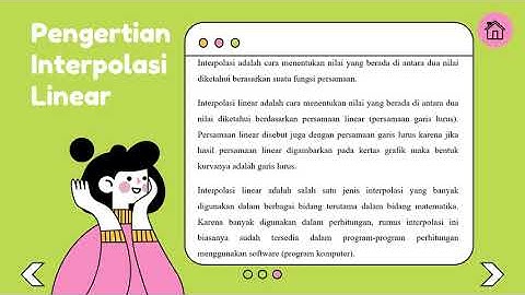 INTERPOLASI LINEAR DAN PENGAPLIKASIANNYA PADA EXCEL