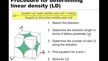 MSE 201 S21 Lecture 10 - Module 4 - Linear Density