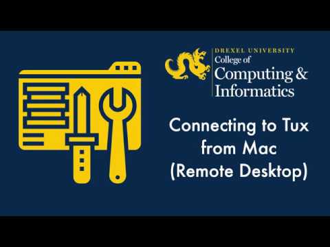 Connecting to Tux From macOS Using the Remote Desktop Client