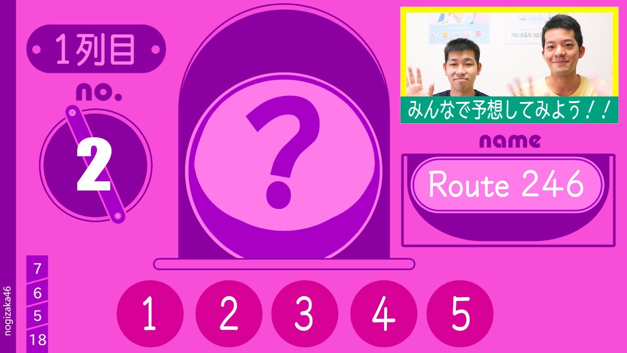乃木坂46 配信限定シングル Route 246 フォーメーション大予想会 Youtube