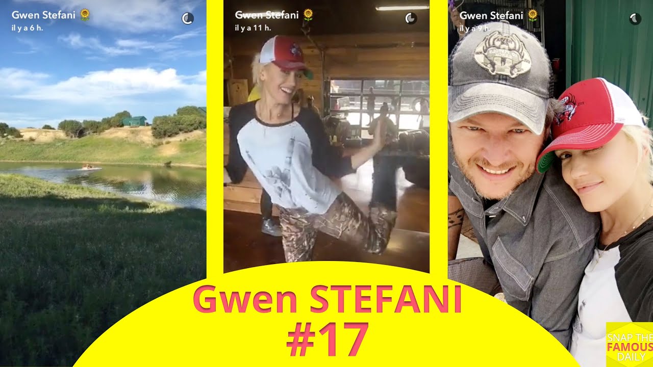 Gwen Stefani day off tour in Blake Shelton's Oklahoma ranch - snapchat - august 15 2016